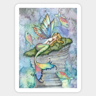 Leaping Carp Mermaid Fantasy Art Art by Molly Harrison Sticker